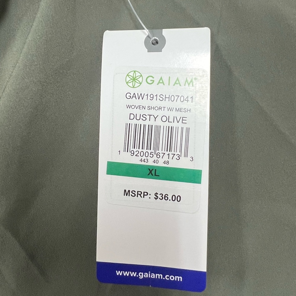 Gaiam Women's Warrior Yoga Short Bike & Running Activewear Shorts Green Size XL - Picture 8 of 9